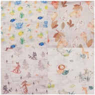 Little Muslin ผ้าห่อตัว 4 ผืน มัสลินแบมบู ผ้าอ้อม ผืนใหญ่ ผ้ามัสลิน ผ้าใยไผ่ เยื่อไผ่ออแกนิก ขนาด 12