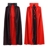 Halloween Wizard Vampire Cloak with Stand Collar - Black & Red | Adults & Kids