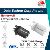 Honeywell Zest Charger PD20W Type C PD 3.0, Maximum output up to 5V/3A, 9V/2.22A, Compatible with Ph