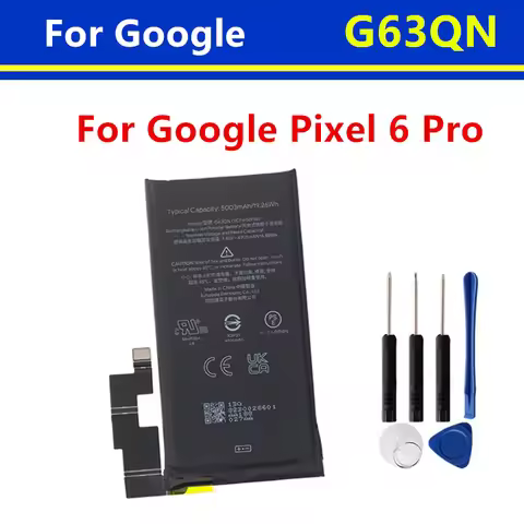 5003mAh G63QN Replacement Battery For HTC Google Pixel 6 Pro Pixel 6Pro Mobile Phone Batteries+Tools
