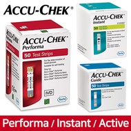 [Exp 2025 # LATEST]  Accu Chek Performa  / Instant / Active / Guide Test 50 Strips  / Lancets 100EA