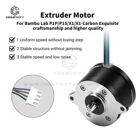 3D Printer Extruder Motor For BambuLab X1/P1 Motor 36 Circular Stepper Motor 9 Tooth Gear for Bambul