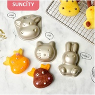 Suncity 3D Kitty YC80262/Rabbit YC80263/Cow YC80264 Carbon Steel Nonstick Baking Mold