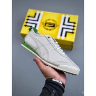 Onizuka Tiger Mexico 66 SD Beige Green Men Women Sports Shoes Casual Running Shoes Leather Breathabl