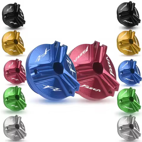With logo FAZER Auminum Oil Filler Cap Engine Plug Cover For Yamaha FZ1 FAZER FZ6 FZ6R FZ8 FAZER FZ7