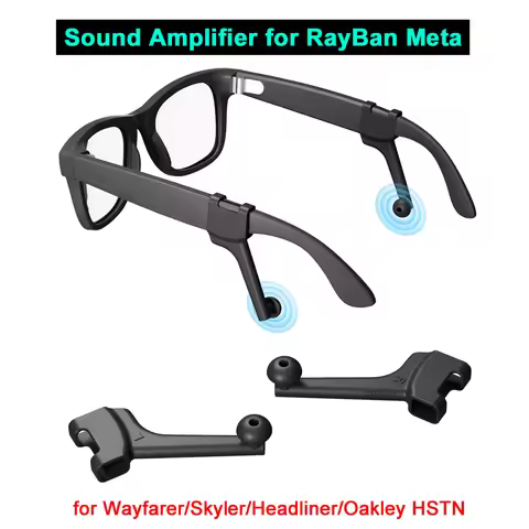 for RayBan Meta Smart AI Glasses Sound Amplifier for Wayfarer/Skyler/Headliner/Oakley HSTN Portable 