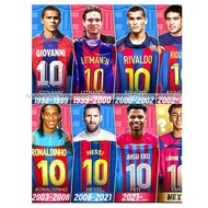 arsenal spurs Reds and Blues Litmanin Rivaldo Riquelme Ronaldinho Messi Ronaldinho Retro Jersey