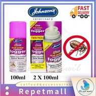 Johnson's 4Fleas Room Fogger Spray Flea Killer (1 x 100ml)/(2 x 100ml)Gas Halau Anti Kutu Pijat Inse