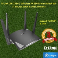D-Link DIR-2660 | Wireless AC2660 Smart Mesh WI-FI Router With 4 x dBi Antenna