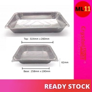 (2 PCS) CRYSTAL WRAP Rectangle Aluminium Foil Tray (No Lid) 4602-2