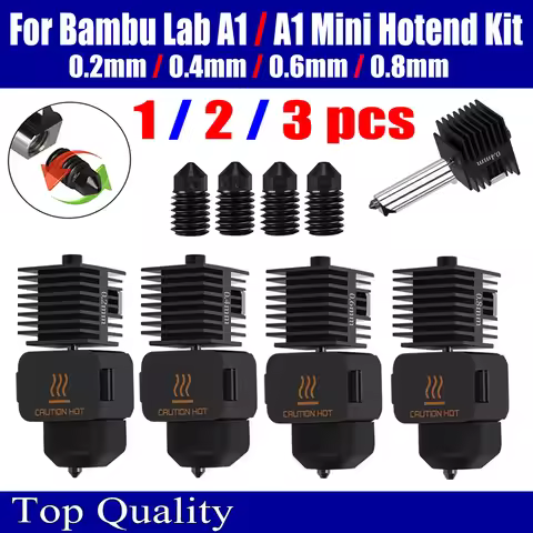 For Bambu Lab a1 mini Hotend Kit 0.2 0.4 0.6 0.8mm Nozzle Hardened steel For Bambulab A1 Nozzles Ass