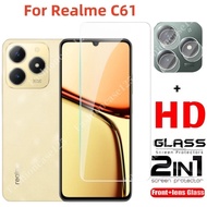 2 in 1 Realme C61 2024 Screen Protector Full Cover Tempered Glass For Realme C61 4G C63 RealmeC61 C 