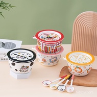 superior productsCute Style Ceramic Student Dormitory round Canteen Canteen Meal Bowl Instant Noodle Bowl Snail Rice Noo