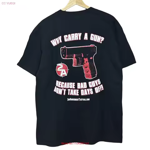 Vintage Y2K Why Carry A Gun Black T Shirt Pro 2nd Amendment Tactical Mens Large vintage Washed homme