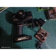 Pcb + remote rc qd old school 27mhz