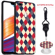 For OPPO R11S Plus 6.0 inch Silica Gel Soft Phone Case With Ring And String