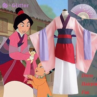Hua Mulan Costume for Adult Women Mulan Pink Dress for Kids Girl Chinese Hero Heroine Cosplay Kimono