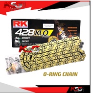 RK TAKASAGO 428KLO Gold Chain O Ring Rantai motor 428 O-ring Gold For Motorcycle 428 Sprocket