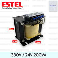 ESTEL INPUT 0 380 VAC / OUTPUT 24 VAC 200VA หม้อแปลงไฟฟ้า หม้อแปลง Isolation Transformer