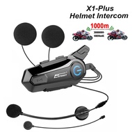 ❉X1 Plus Motorcycle Helmet Intercom Headset Bluetooth Waterproof Moter Interphone for 2 Riders 1 P♥