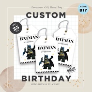 Gift TAG birthday B17 - Batman Action birthday greeting card