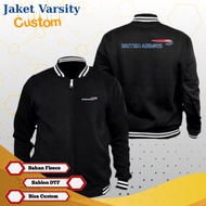 British Airways Jacket merchandise Maskapai Jacket MS4 Custom Varsity Jacket