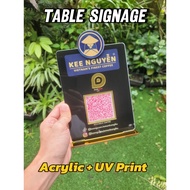 Social Media Table Stand Displays Design Exclusive Plaque