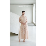 RENTAL | RENT Louvre Dress Nude by aura label for Eid, invitation, proposal, party