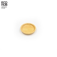 Small bamboo trays and bowls for ECOHUB dipping sauces and spices, size 9x2cm