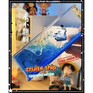 One Piece Cruise Ship Fluid Drifting Bottle Desktop Decorative Thousand Sunny Going Merry Upgraded V