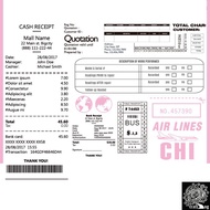 Commercial Invoice Quotation Receipt Ticket Boarding Pass Functional Washi Tape