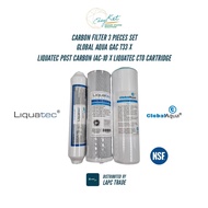 EasyKet CTO GAC & Post Carbon Cartridge Filter Set (LIQUATEC x GLOBAL AQUA) ชุดไส้กรองน้ำดื่ม ไส้กรอ