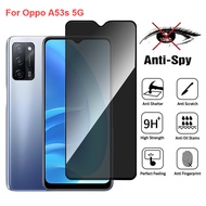 For Oppo A53s 5G Anti Spy Privacy Tempered Glass Screen Protector Compatible For OppoA53s 5G Full Co