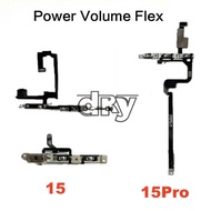 1pcs Power Volume Flex Cable for i Phone 15 Plus Pro Max Tape Side Button Distance Ambient Fix Parts
