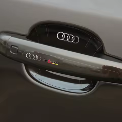 4/8Pcs PVC Car Door Handle Bowl Anti-scratch Sticker Decal For Audi A1 A2 A3 A4 A5 A6 A7 A8 S3 S6 Q3