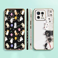 Lovely Cute Cats Pattern Side Printed E-TPU Phone Case For XIAOMI POCO F4 F3 M5 M4 X5 X4 X3 C40 F5 F1 REDMI K50 K40 NOTE 12 11 10 S GT PRO PLUS NFC Gaming Turbo 5G
