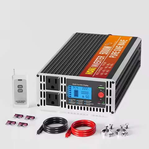 HOULI Pure Sine Wave Inverter 12V/24V to 110V 60Hz 2000W~5000W for Car RV – Power Converter with USB