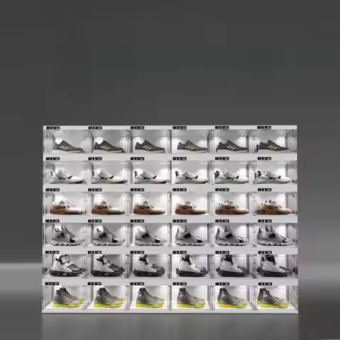 Automatic switch shoe box peripheral display cabinet, household storage simple modern balcony dopami