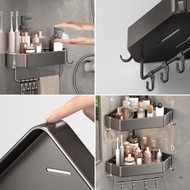 ✿ Wall Mounted Shampoo Holder Corner Shower Shelf Lavatory Kitchen Storage Rack