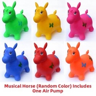 Safe Inflatable Music Baby Bounce Horse Toy