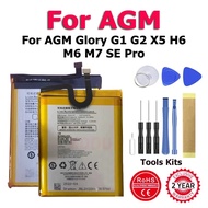 XDOU For AGMGloryG1 AGMX5 AGMM6 AGMH6 AGMG2 Battery For AGM Glory G1 G2 X5 H6 M6 M7 SE Pro + Kit Too