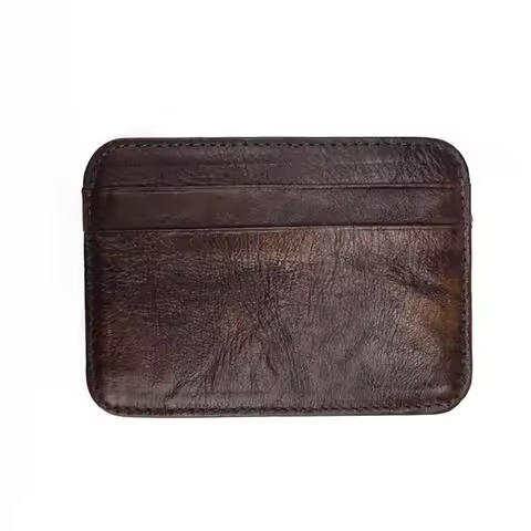 Real Leather Men Credit Card Holder Genuine Leather Credit Cardholder Case To Protect Credit Cards