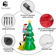 [Serenable] 7 ft Inflatable Christmas Tree Waterproof Ornament Props Light up Xmas Tree with Light O