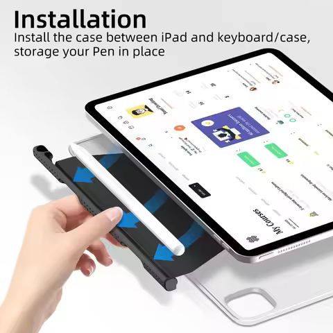 Pencil Holder for Apple Pencil 2 Generation Holder Compatible with M-agic Keyboard Smart Folio Desig