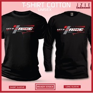 T-Shirt Lets Ride 2 Racing team Shirt Lelaki Shirt perempuan Baju lelaki Baju perempuan lengan pende