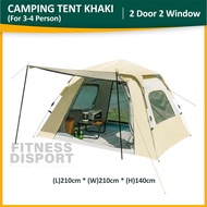 3-4/5-8 Person Foldable Camping Automatic Tent UV Resist 2 Doors 2 Windows Waterproof Camp Auto Khem