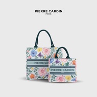 Pierre Cardin Women's Green Floral Canvas Tote Bag