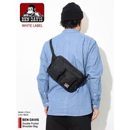 American Rural Ben Davis Double Pocket Shoulder Black Double Pocket Sling Bag