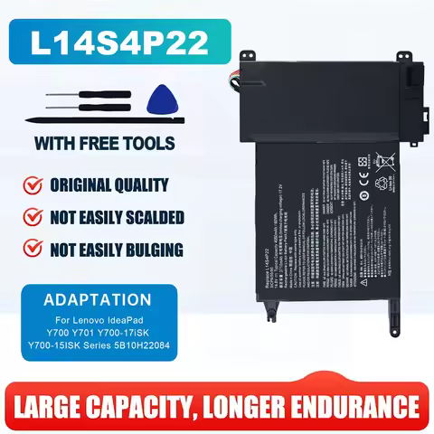 L14S4P22 14.8V 60Wh 4050mAh L14L4P23 L14M4P23 Genuine Original Laptop Battery For Lenovo IdeaPadY700
