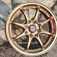 New Car Sport Rim THAILAND RAYS CE28 Wheels 15x6.5J 8x100/114.3 ET40 Satin Bronze - READY STOCK